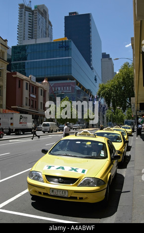 gelben taxis Melbourne Victoria Australien Stockfoto