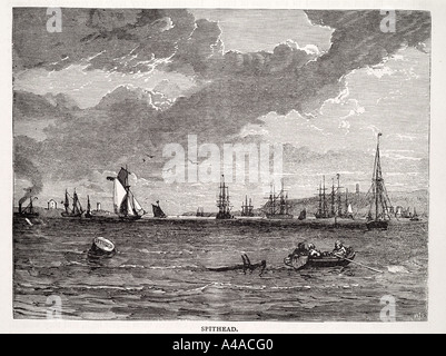 Spithead Solent uk gb Segeln Schiff marine maritime Meeresküste Stockfoto