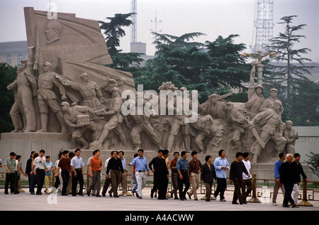 Denkmal Mao Tse Tung Mausoleum Peking China Asien Stockfoto