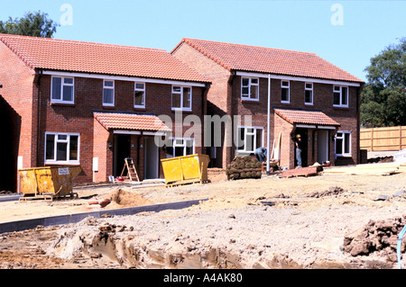 neue Wohnungen im Bau Bedfordshire 1993 Stockfoto