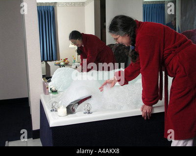 Schaumbad Stockfoto