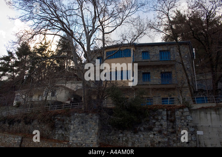 Blick auf Dorf Pano Platres Zypern Troodos-Gebirge Stockfoto