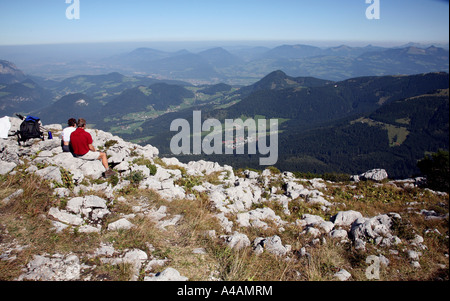 Die deutschen Alpen wandern; Deutschland-Berchtesgaden-Oberbayern-Kehlsteinhaus Stockfoto