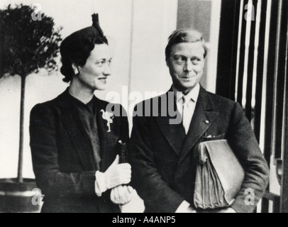 Herzog und HERZOGIN von WINDSOR Ankunft am Flughafen von Madrid am 25. Juli 1940 Stockfoto