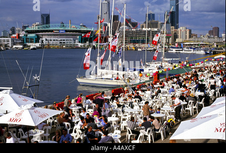 Restaurants und Bars, Docklands, Melbourne Stockfoto