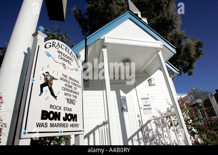 UNS LAS VEGAS der Graceland Wedding Chapel Foto GERRIT DE HEUS Stockfoto