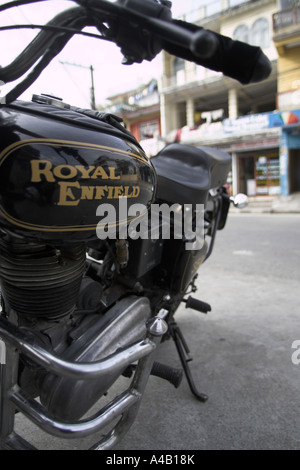 Royal Enfield Motorrad in Nepal Stockfoto