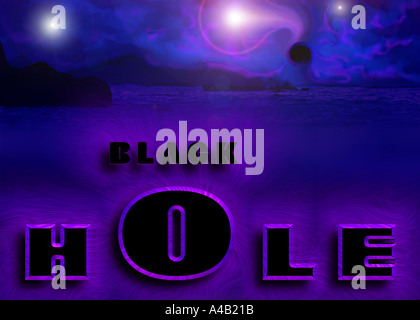 Schwarzes Loch - Begriff Stockfoto