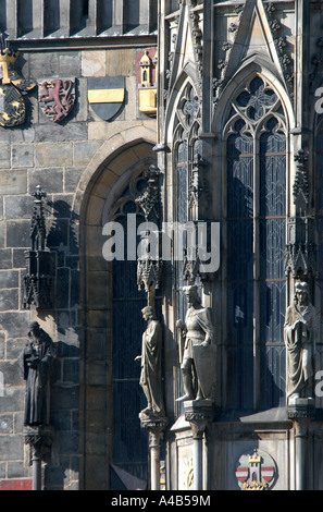 Gotische Kapelle in das alte Rathaus auf dem Altstädter Ring in Prag, Tschechische Republik Stockfoto