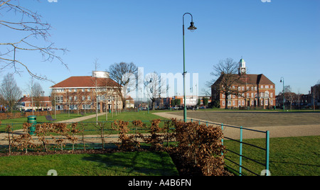 Stadtplatz in Letchworth in Hertfordshire Stockfoto