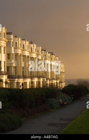 Regency Terrassen in Brunswick Square, Hove, East Sussex. Stockfoto