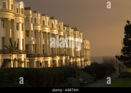 Regency Terrassen in Brunswick Square, Hove, East Sussex. Stockfoto