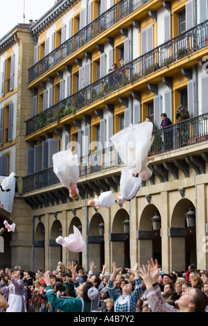 Hirten und Kindermädchen parade (Nineras y Pastores) Parte Viaje Donostia San Sebastian, Pais Vasco, Spanien Stockfoto