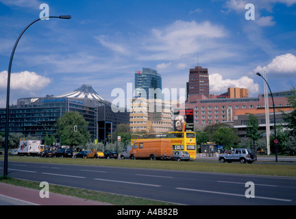 Gesamtansicht der Potsdamer Platz, Berlin, Deutschland. Stockfoto