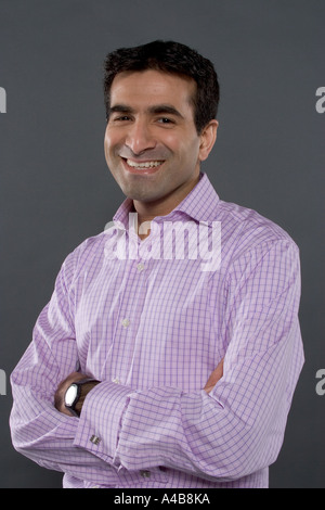 Porträt von lächelnden Mann Stockfoto