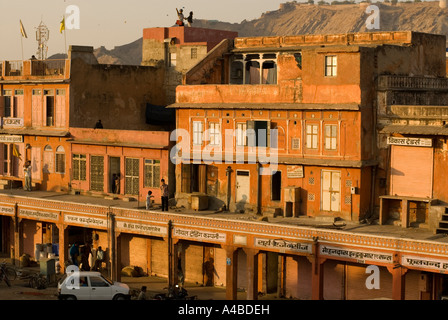 Stock Bild von Jaipur Mughal Architektur aus rotem Sandstein Stockfoto