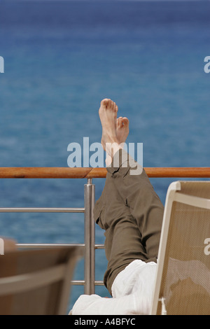 Frau im Urlaub entspannen Stockfoto