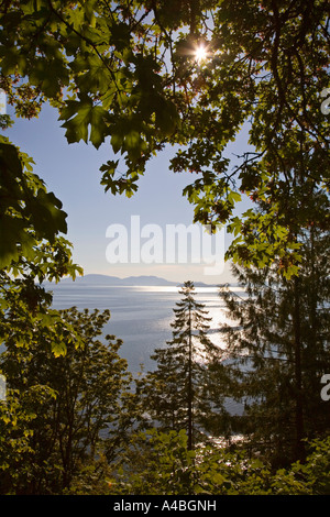 Über den Puget Sound von Chuckanut Fahrt Washington State USA anzeigen Stockfoto