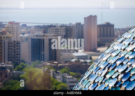 Ein Blick auf Kuwait-Stadt von den Kuwait Towers Stockfoto