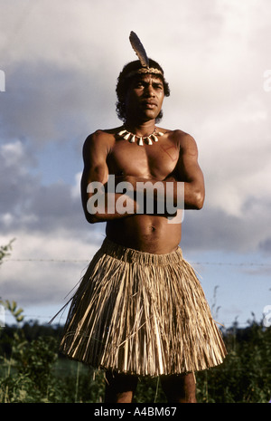 Provinz Bahia Brasilien Juli 1991: Pataxo Indianer, von ihrem Land vertrieben, durch Viehzüchter sind Kampagnen, um eine Pataxo-Indianer-Reservat zu etablieren. Stockfoto