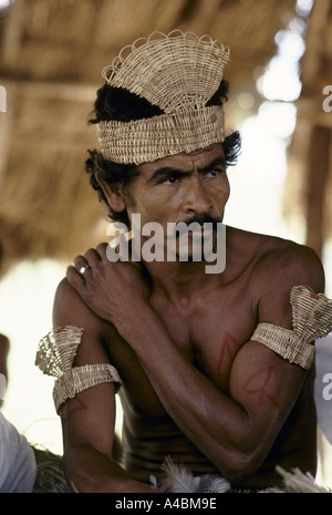 Parana Provinz Brasilien Juli 1991: Pataxo Indianer, von ihrem Land vertrieben, durch Viehzüchter sind Kampagnen, um eine Pataxo-Indianer-Reservat zu etablieren. Stockfoto