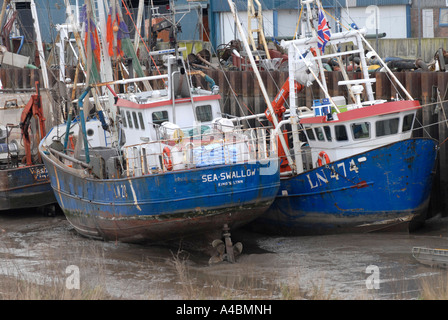 Angelboote/Fischerboote King s Lynn Norfolk UK Stockfoto