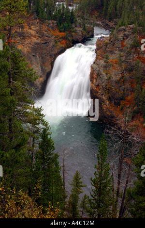 oberen Yellowstone Falls, Yellowstone-Nationalpark, wyoming Stockfoto