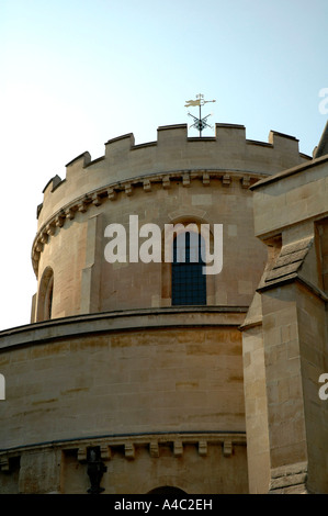 Temple Church Tower, Inner Temple, Könige Bench Walk of Fleet St. London UK Stockfoto