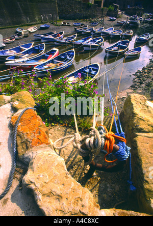 Staithes Hafen Yorkshire Stockfoto