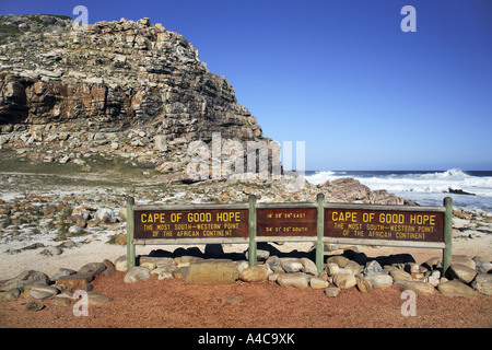 Kap der guten Hoffnung Zeichen Südafrika Stockfoto