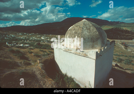 Islamische Heiligtum auf dem Hillside Cemetery Tetouan Marokko Stockfoto