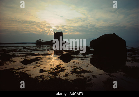 Castle Stalker, gebaut auf kleinen Felseninsel Appin, Argyll, westlichen Schottland, Vereinigtes Königreich Stockfoto