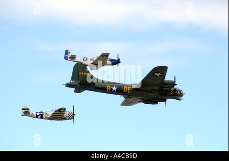 Drei Flugzeuge aus Wolrd Krieg zwei Stockfoto