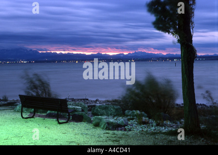 Sturm über dem Bodensee (Bodensee) Immenstaad Baden-Württemberg Deutschland Stockfoto