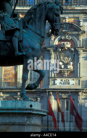Plaza Mayor Madrid Spanien Stockfoto