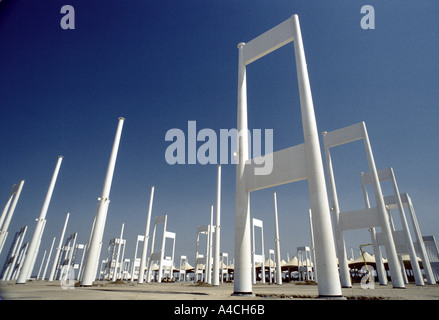 Hajj Terminal, speziell gebaut, um ausländische Pilger im Bau King Abdulaziz International Airport, Jeddah behandeln Stockfoto