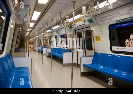 Leere U-Bahn-Wagen-Singapur Stockfoto
