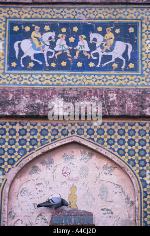 Ein Mosaik im Lahore Fort, Lahore, Pakistan, 1990 Stockfoto