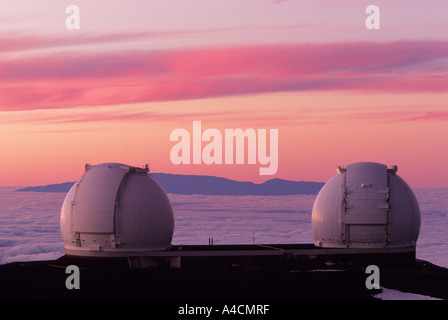 Mauna-Kea-Observatorium Hawaii Stockfoto