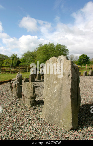 County Fermanagh Drumskinney Steinkreis Stockfoto