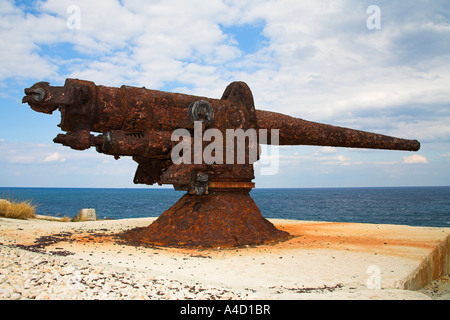 Rost-Kanone, El Morro Festung, Morro Castle, Havanna, La Habana Vieja, Kuba Stockfoto