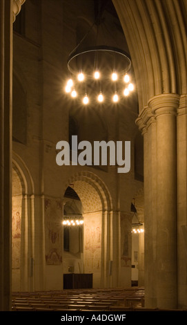 Abtei von St Albans Kirchenschiff Herts Stockfoto