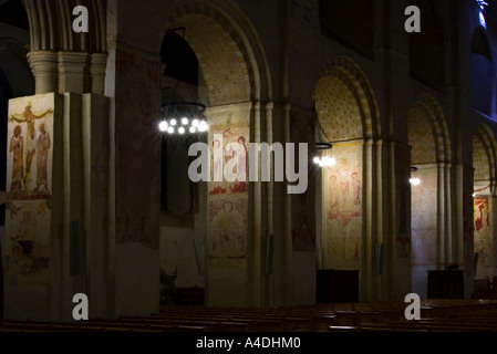 Abtei von St Albans Kirchenschiff Herts Stockfoto