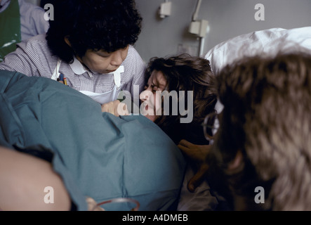 Geburt in UCH Hospital, London, Vereinigtes Königreich Stockfoto