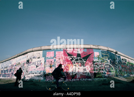 Die Berliner Mauer am Potsdamer Platz vor Vereinheitlichung, März 1989 Stockfoto