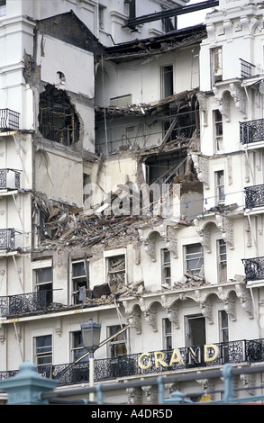 Die Nachwirkungen des Grand Hotel Bombe, Brighton, 1984 Stockfoto