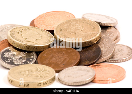 Münzen-uk Stockfoto