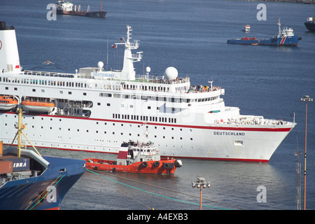 Deutschland einen deutschen Luxusliner Eintritt in Valparaiso Hafen Hafen Hafen in der Nähe von Santiago-Chile-Südamerika Stockfoto