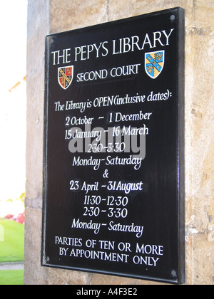 Pepys Library, Second Court, Magdalene College, University of Cambridge, Magdalene Street, Cambridge, Cambridgeshire, England, Großbritannien Stockfoto