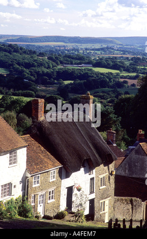 Ferienhäuser in Goldhill Dorset-England Stockfoto